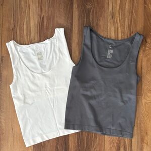 a new day Slim Fit Seamless Tank Top bundle in Both White and Gray